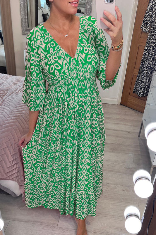 SACHA - Casual V-hals Bloemen Jurk Losse Jurk StyleSpectrums