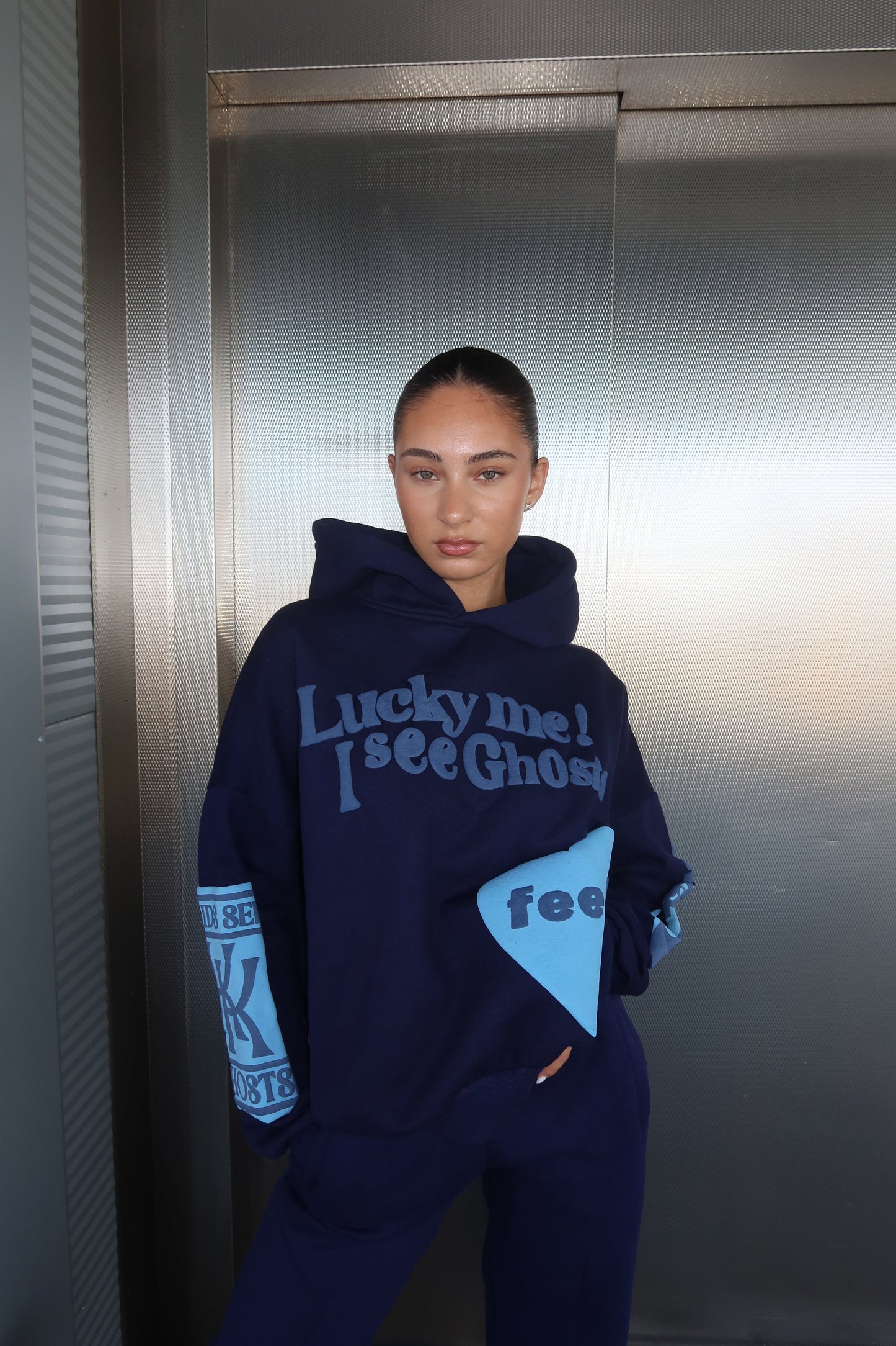 SHEVANI | LUCKY ME I SEE GOHSTS TRACKSUIT (volledige tracksuit)