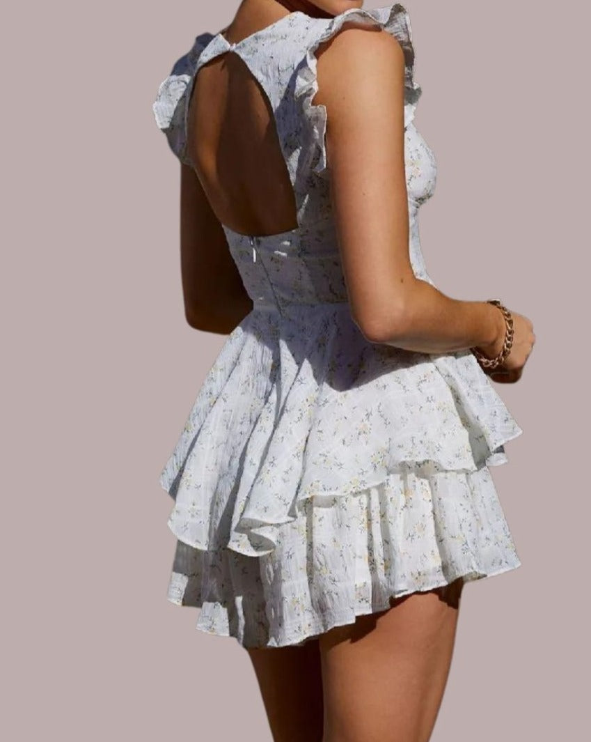 LILY - Schattige Witte Mini Jurk