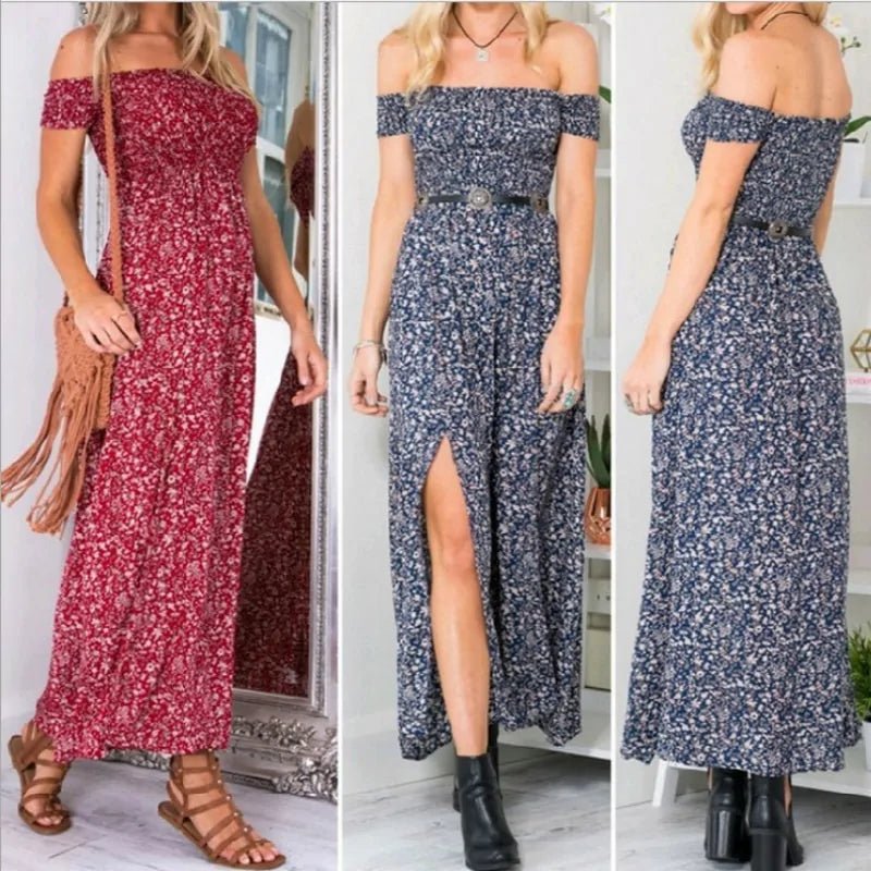 ELLA - Charmante Maxi Jurk Split Jurk StyleSpectrums