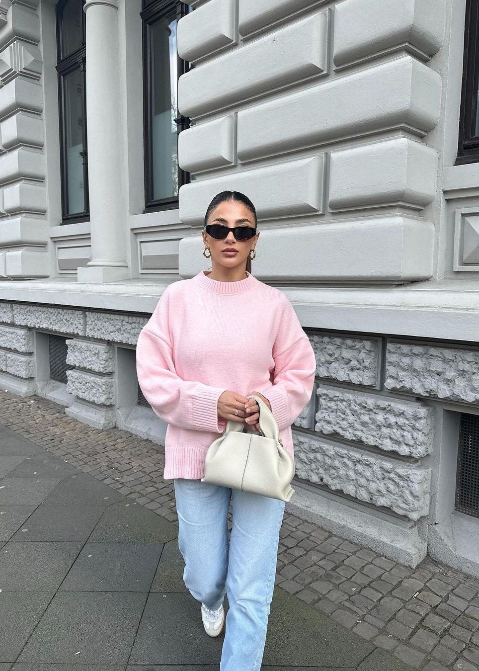 TINA | Roze Oversized Crewneck
