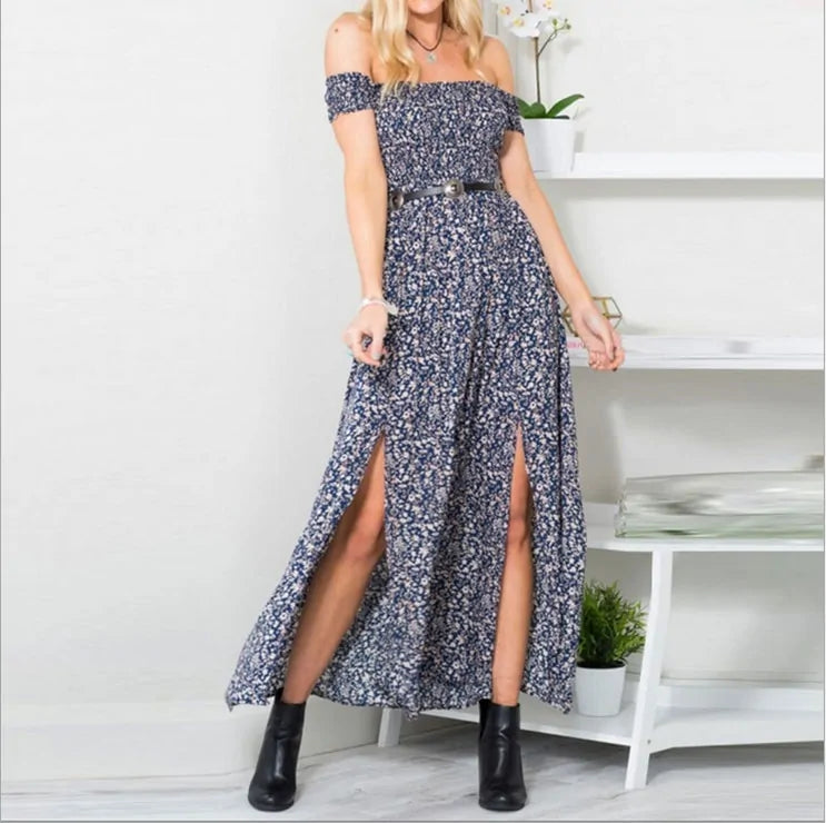 ELLA - Charmante Maxi Jurk Split Jurk StyleSpectrums
