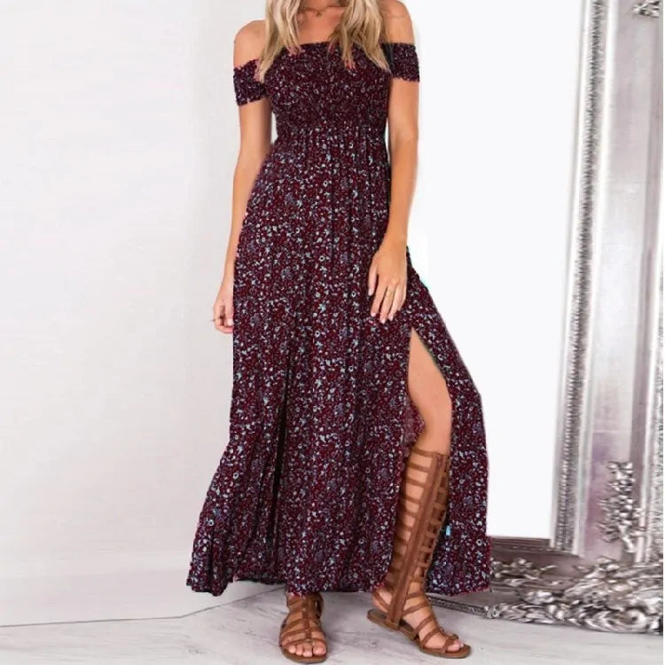 ELLA - Charmante Maxi Jurk Split Jurk StyleSpectrums