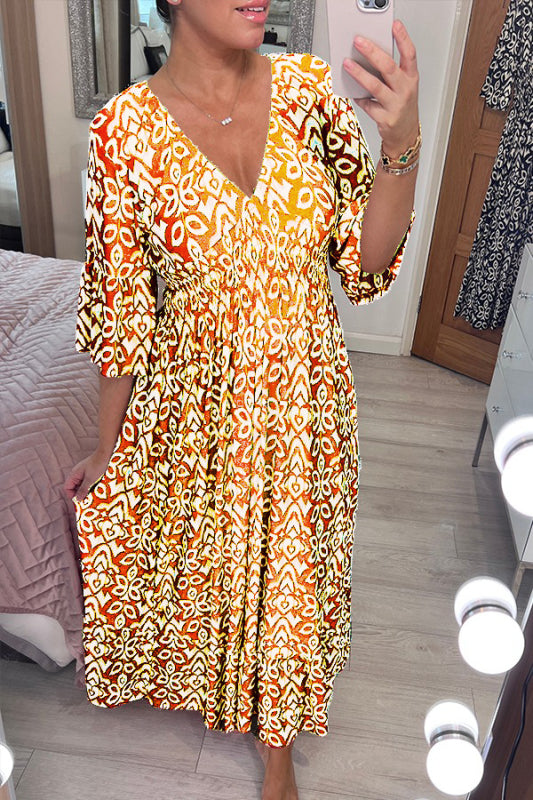 SACHA - Casual V-hals Bloemen Jurk Losse Jurk StyleSpectrums