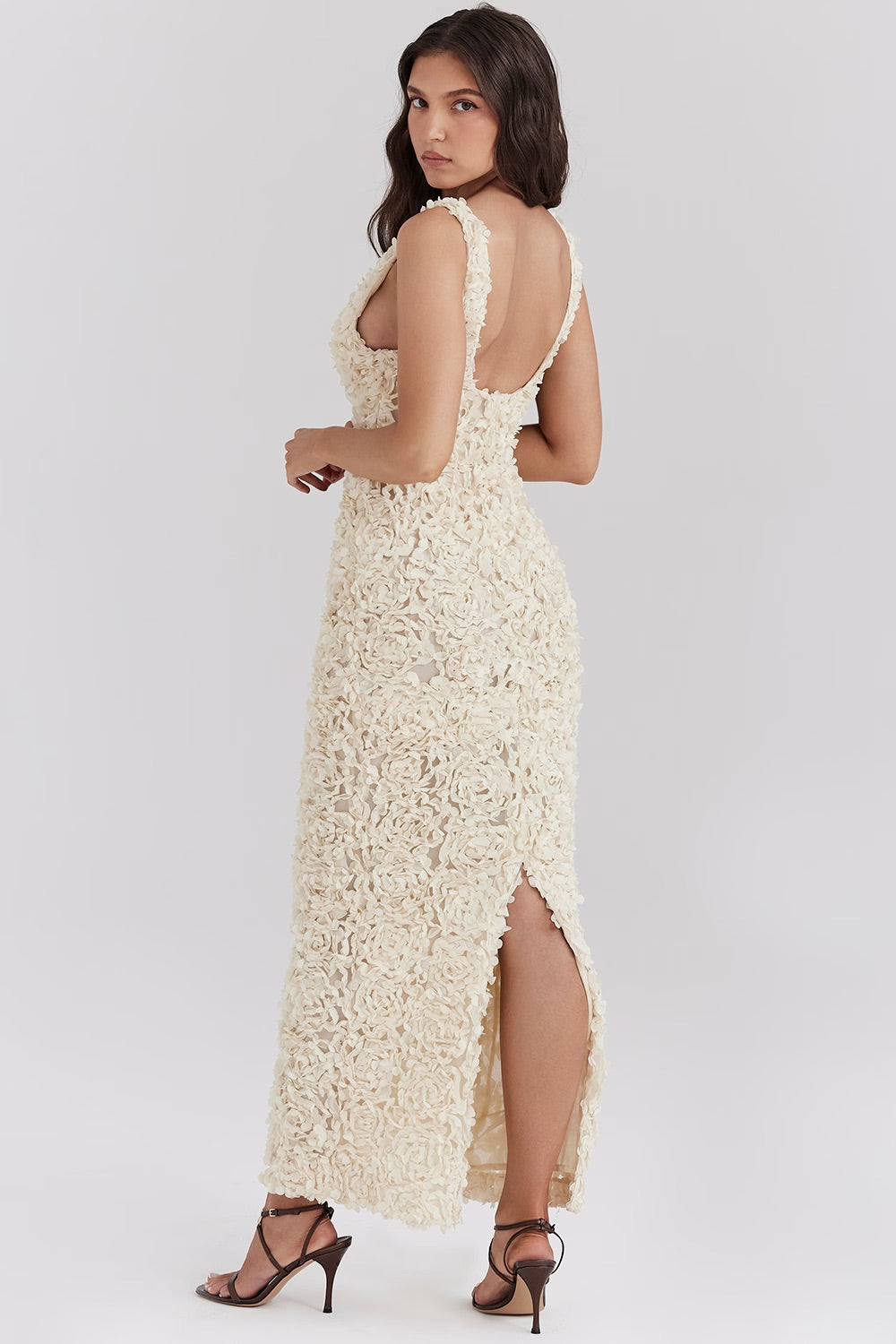 INDIGO - Elegante Maxi Floral Jurk