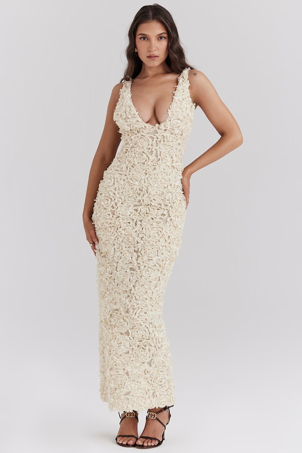 INDIGO - Elegante Maxi Floral Jurk