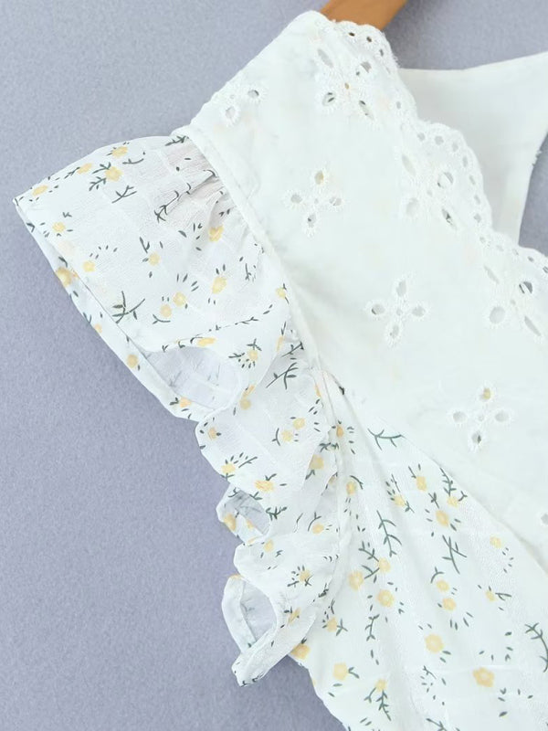 LILY - Schattige Witte Mini Jurk Zomerjurk StyleSpectrums