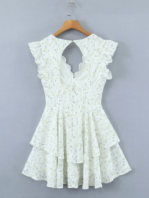 LILY - Schattige Witte Mini Jurk Zomerjurk StyleSpectrums