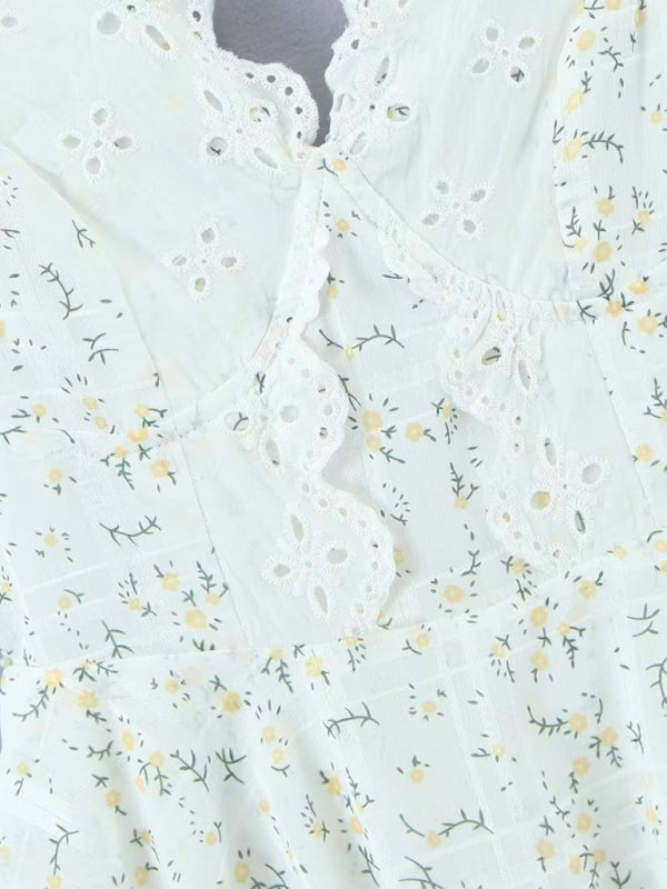 LILY - Schattige Witte Mini Jurk Zomerjurk StyleSpectrums