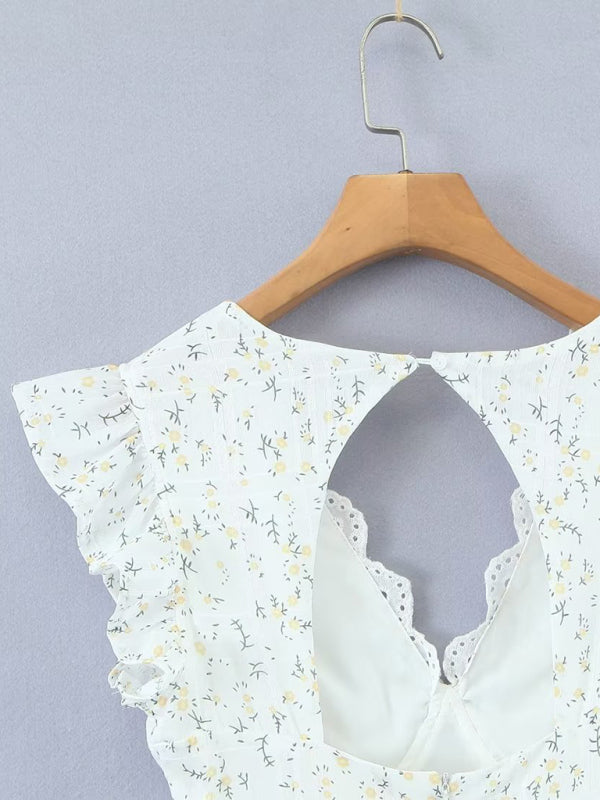 LILY - Schattige Witte Mini Jurk Zomerjurk StyleSpectrums