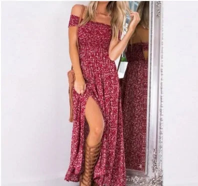 ELLA - Charmante Maxi Jurk Split Jurk StyleSpectrums