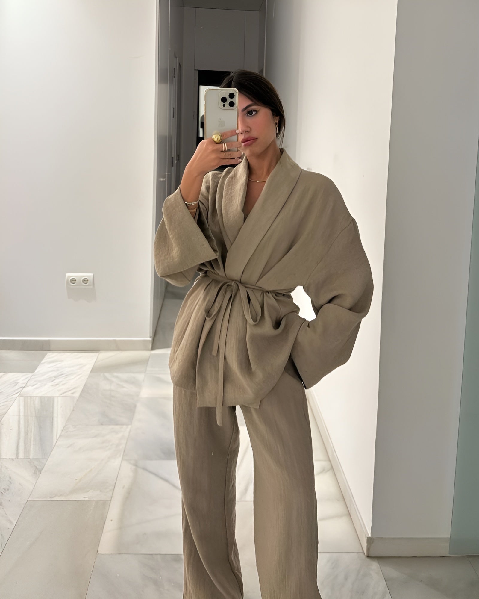 Relaxte Pasvorm Linnen Kleding