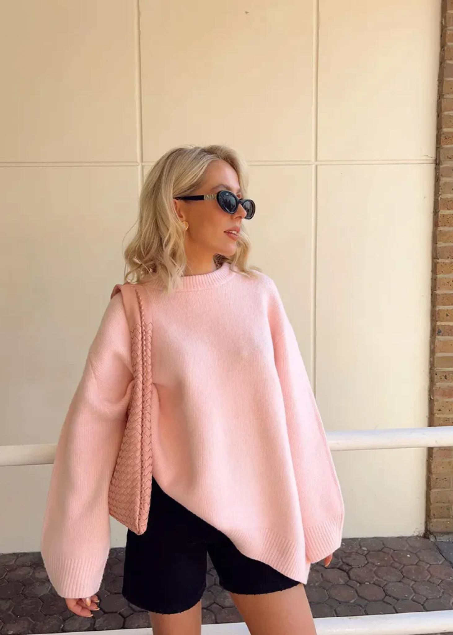 TINA | Roze Oversized Crewneck