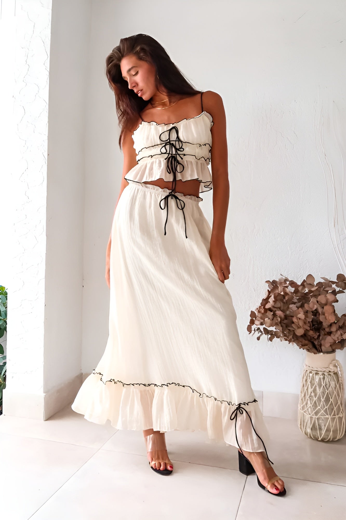 VICTORIA - Verfijnde Rok met Top Lange Rok Top StyleSpectrums