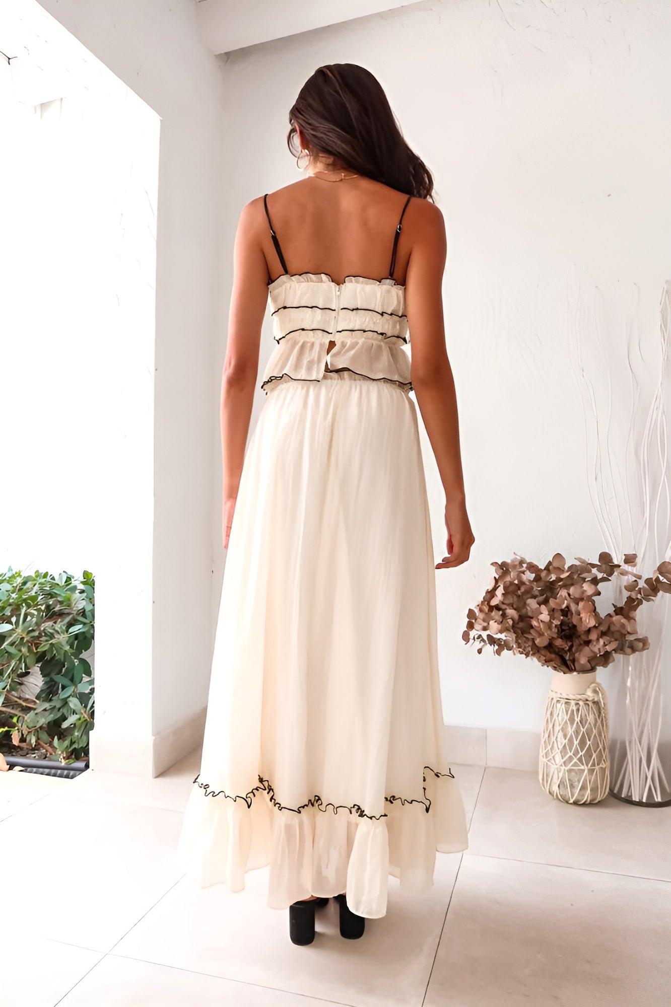 VICTORIA - Verfijnde Rok met Top Lange Rok Top StyleSpectrums