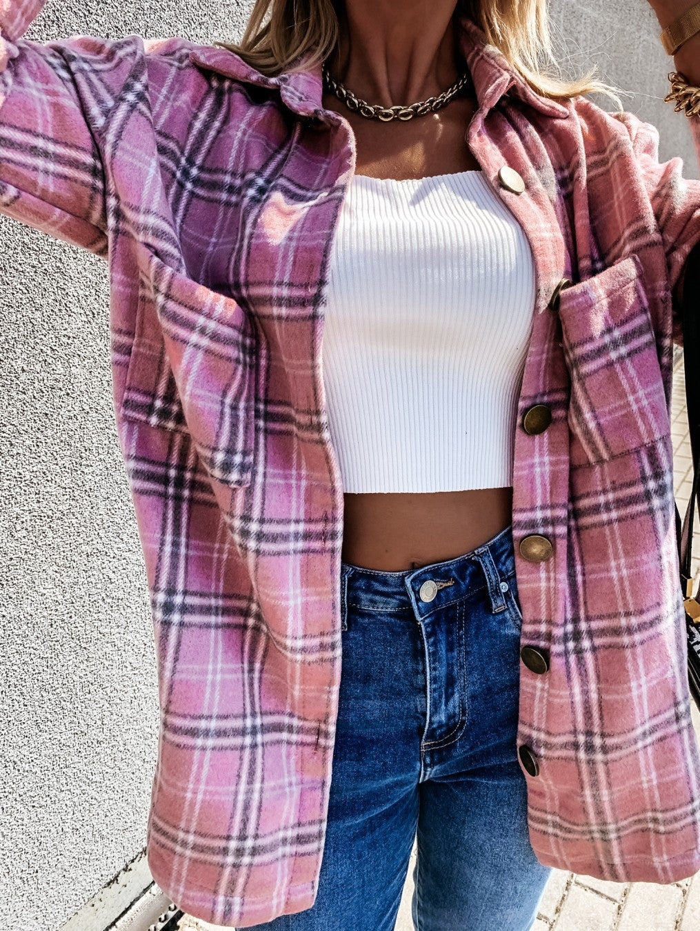 KARLA - Stylische Geruite Jas zomerjas StyleSpectrums