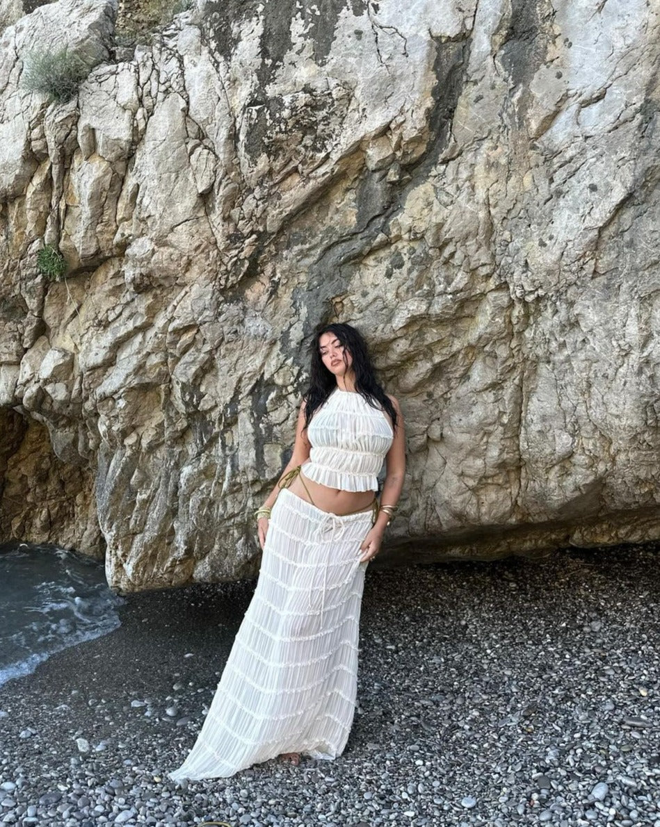 MONA - VIRAL Luchtige Zomer Set Lange Rok Top StyleSpectrums