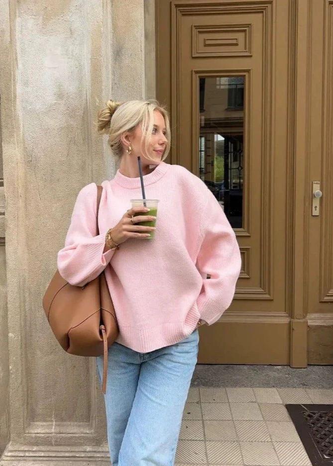 TINA | Roze Oversized Crewneck