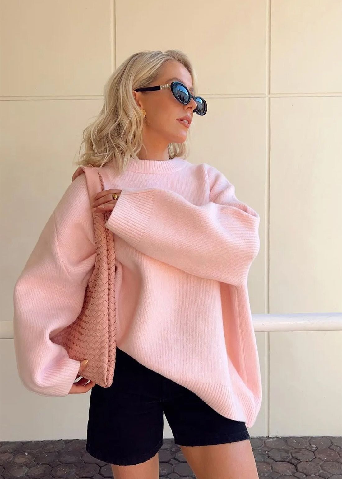 TINA | Roze Oversized Crewneck