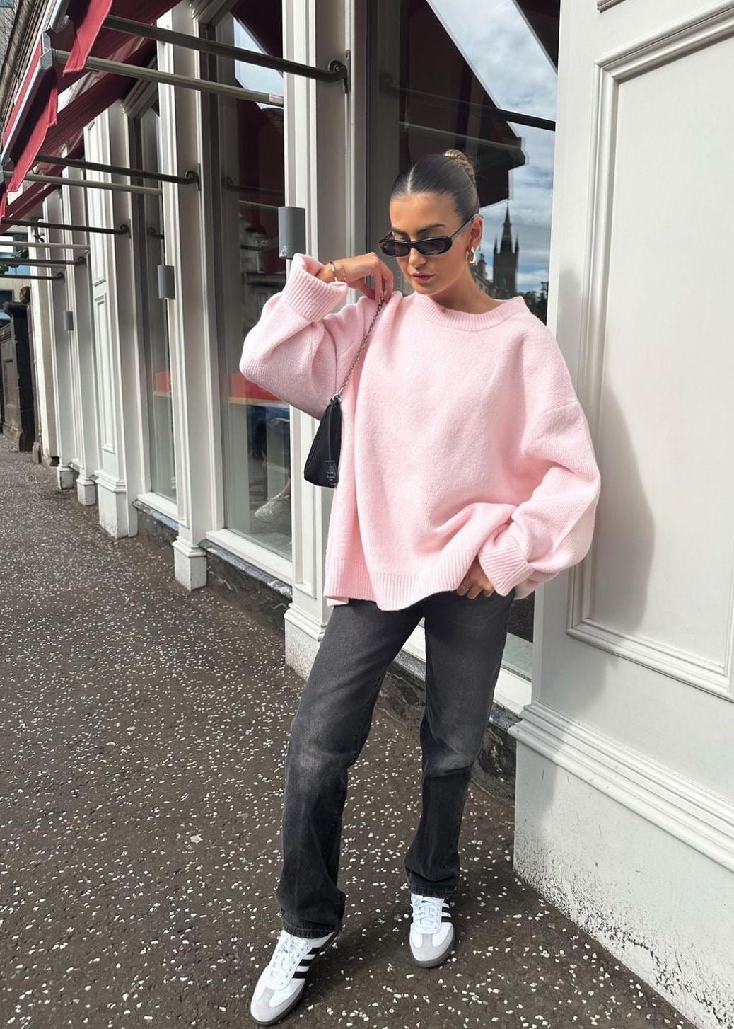 TINA | Roze Oversized Crewneck