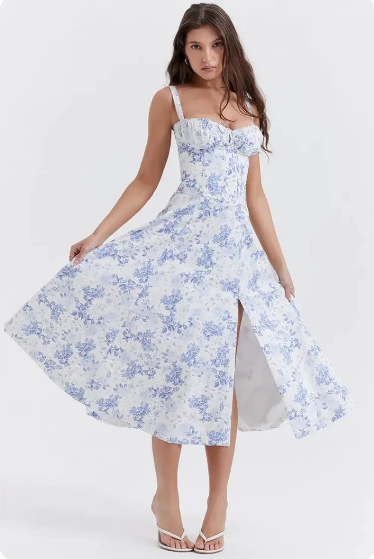 QUINN - Vrolijke Midi Jurk Losse Jurk StyleSpectrums