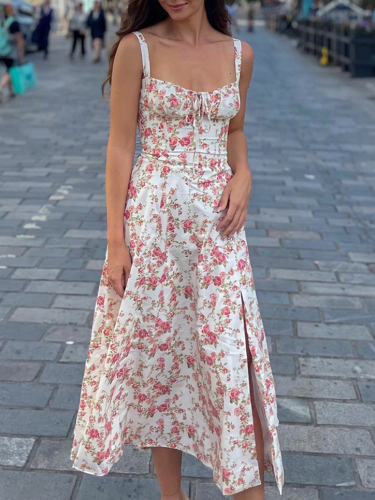 QUINN - Vrolijke Midi Jurk Losse Jurk StyleSpectrums
