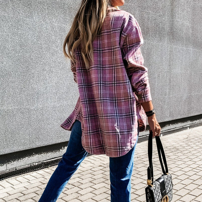 KARLA - Stylische Geruite Jas zomerjas StyleSpectrums