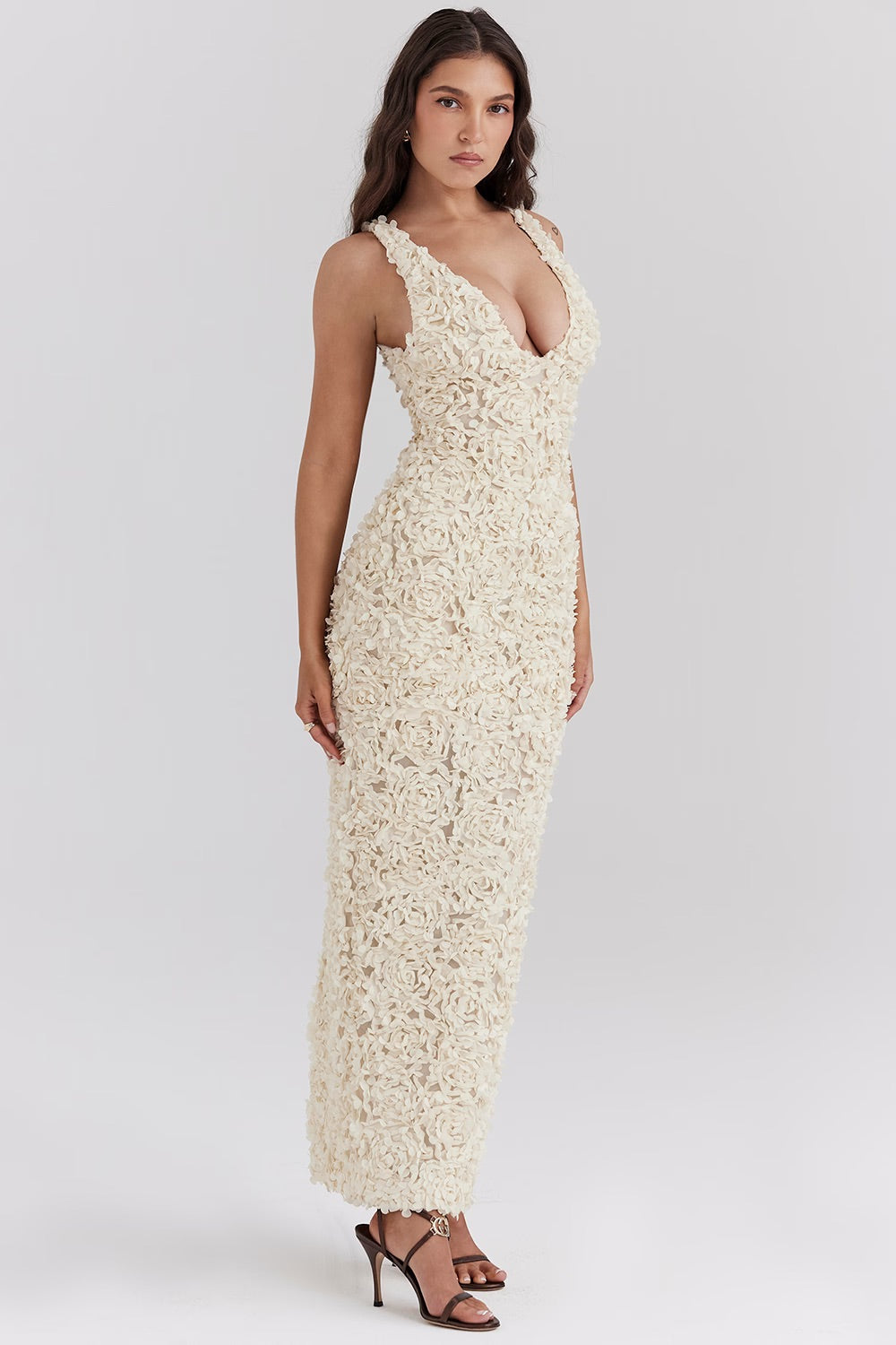 INDIGO - Elegante Maxi Floral Jurk