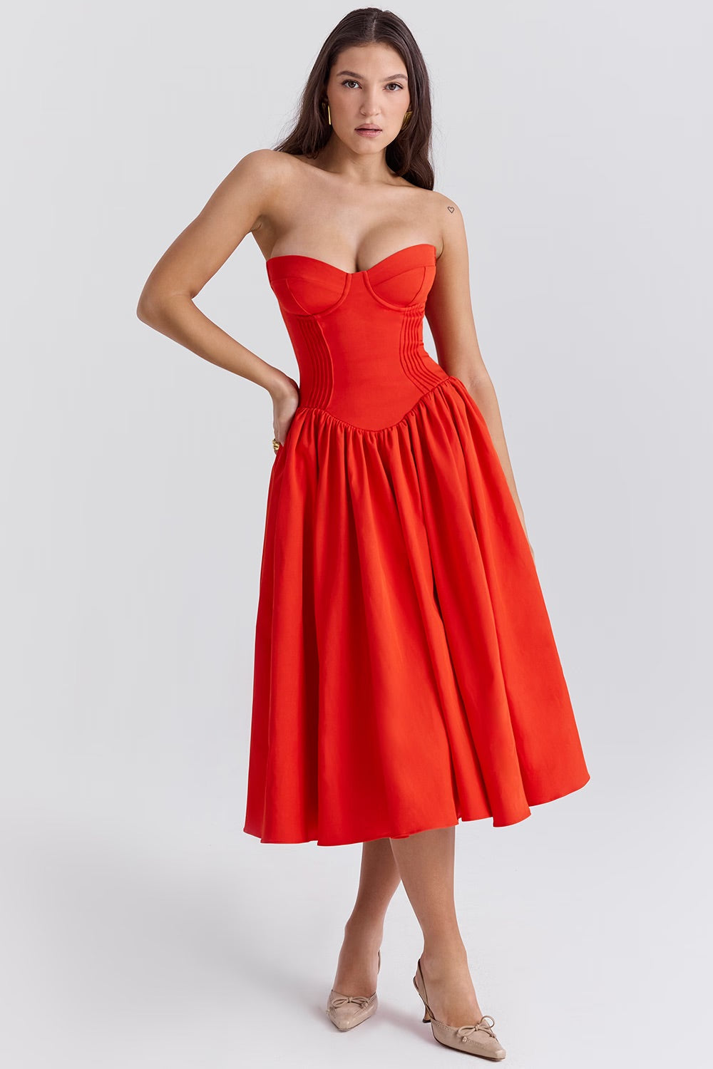 RUBY - Stralende Midi Jurk Losse Jurk StyleSpectrums
