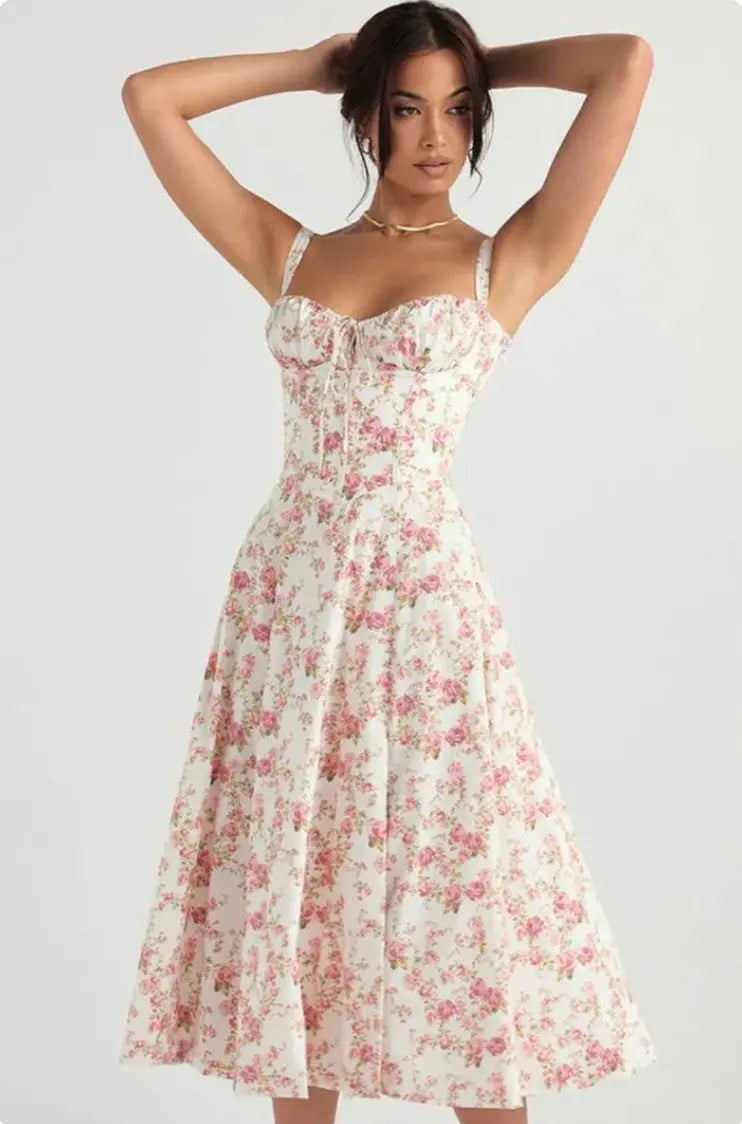 QUINN - Vrolijke Midi Jurk Losse Jurk StyleSpectrums