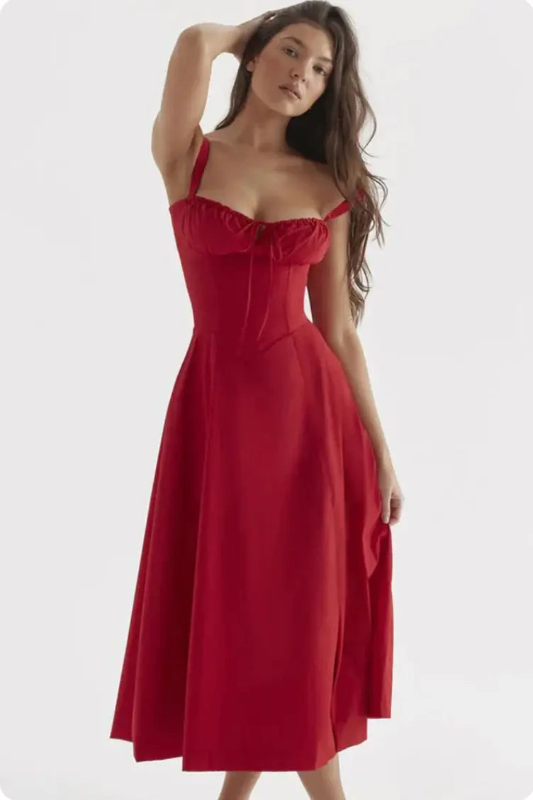QUINN - Vrolijke Midi Jurk Losse Jurk StyleSpectrums