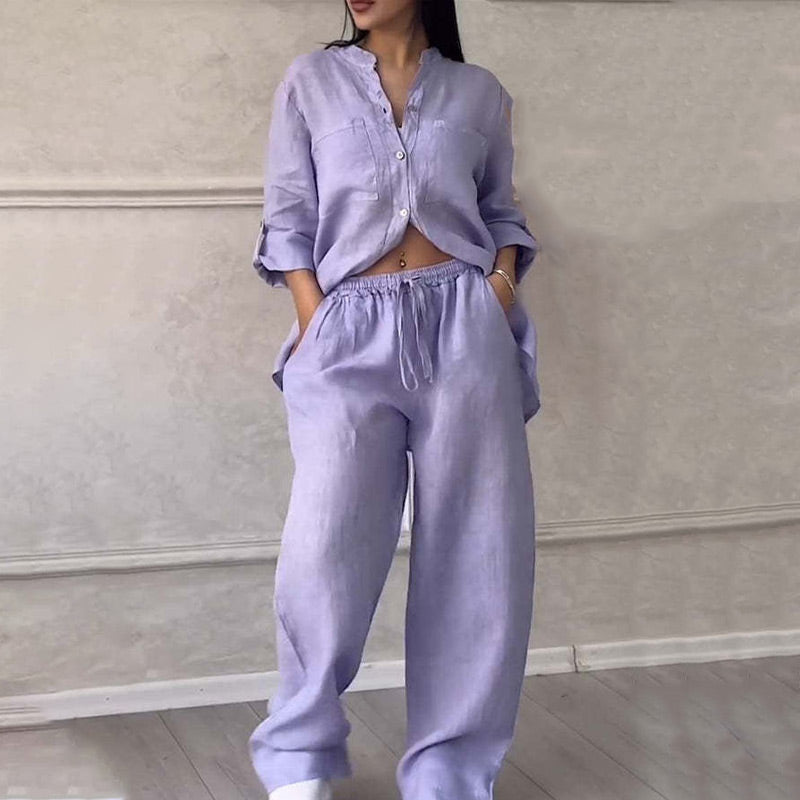 LINA - Casual Linnen Zomer Set Linnen Casual StyleSpectrums